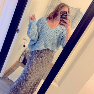 Teal Slouchy Sweater NWT